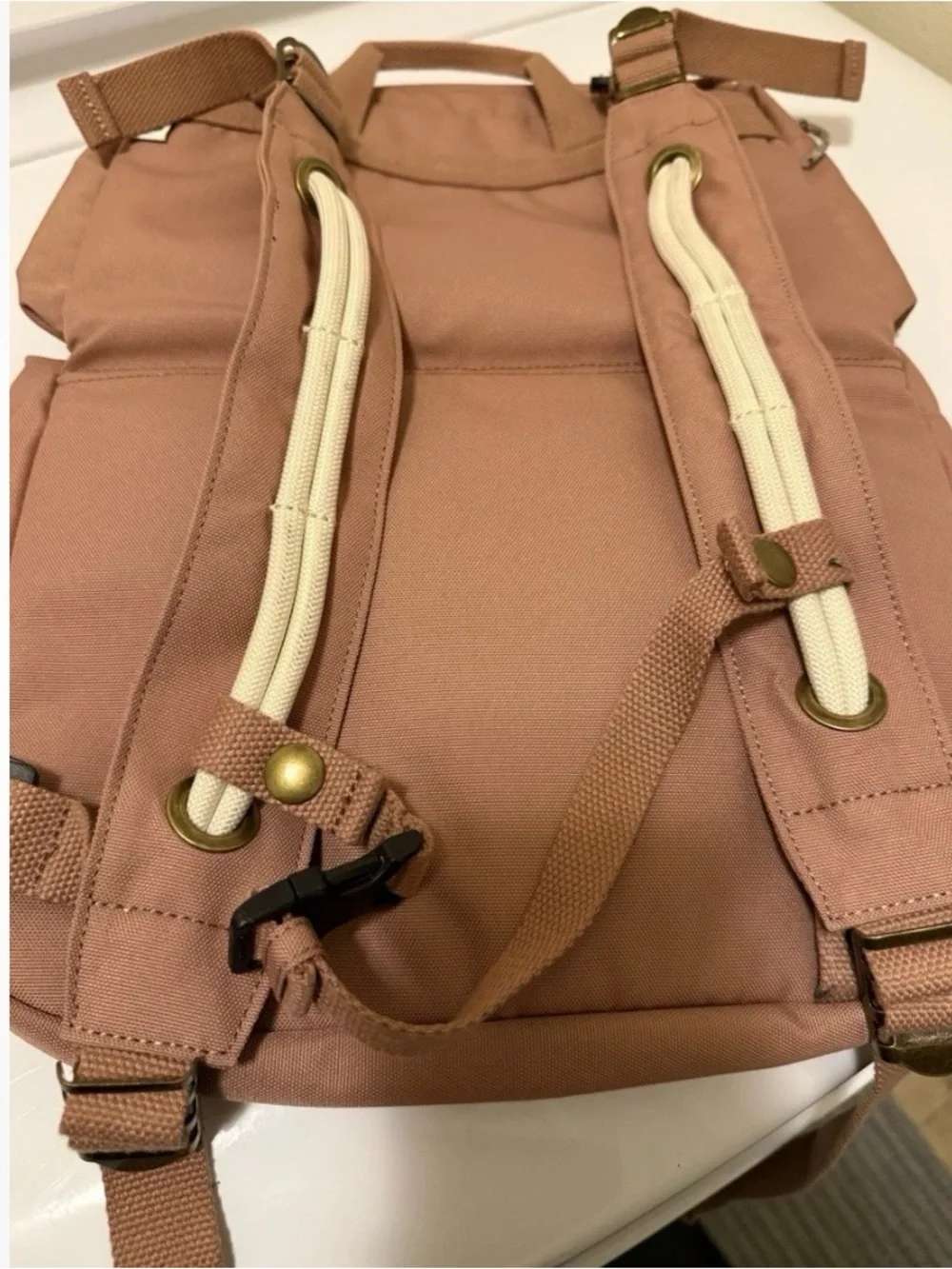 Doughnut Women's Roll-Top Backpack in Dusty Rose
